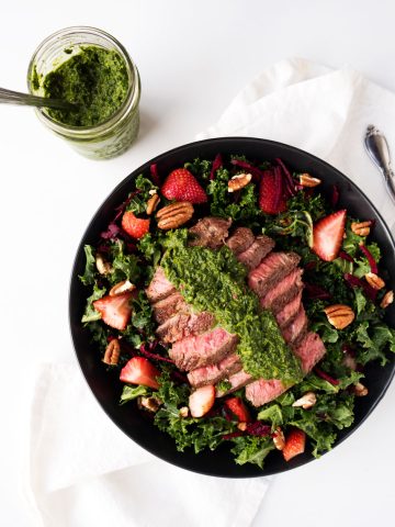 Chimichurri Steak Kale Salad | The Kitchen Paper