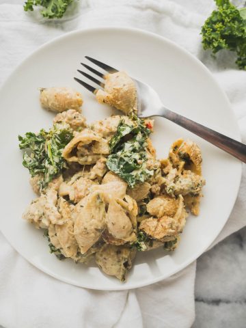 Spicy Sausage, Spinach, & Kale Baked Pasta | The Kitchen Paper
