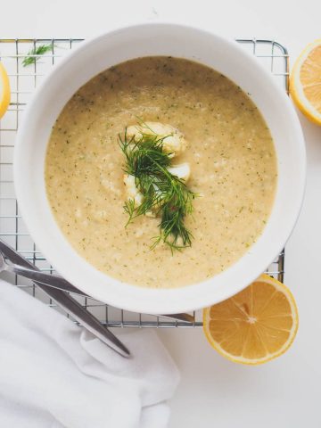 Dill Roasted Cauliflower Soup | The Kitchen Paper
