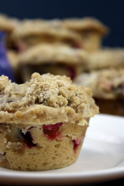 Lemon Cranberry Streusel Muffins