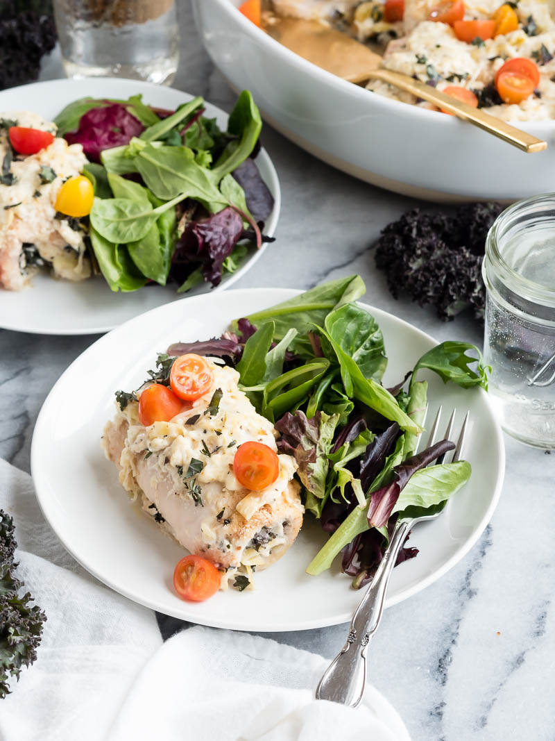 Kale Asiago Baked Chicken | The Kitchen Paper