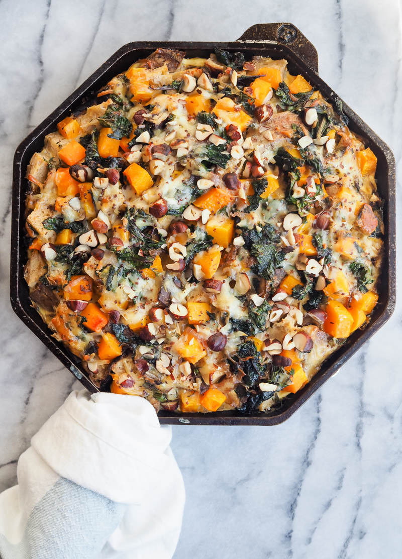 Winter Vegetable Gruyere Strata | The Kitchen Paper