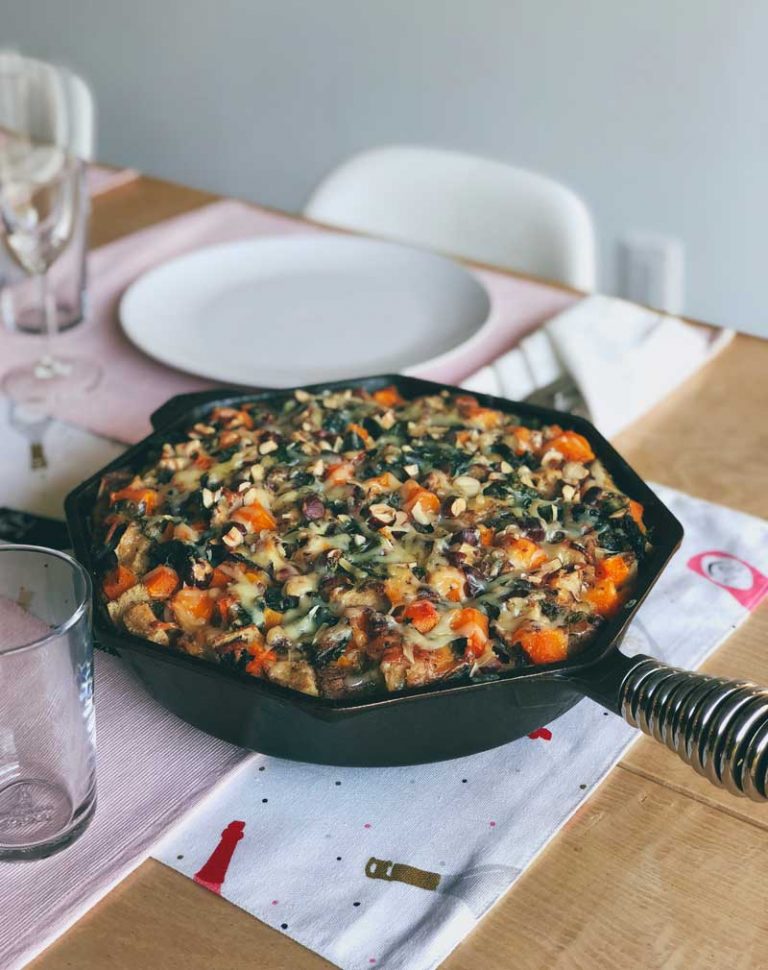 Winter Vegetable Gruyere Strata | The Kitchen Paper