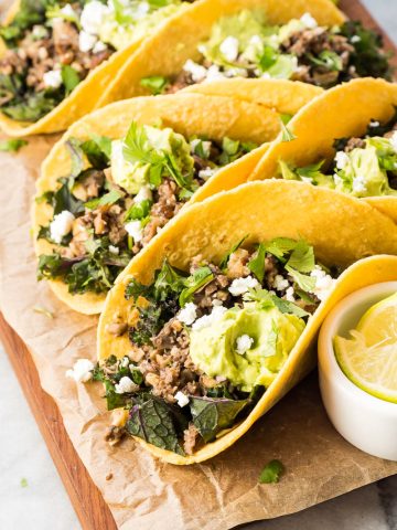 Mushroom Hazelnut Tacos | The Kitchen Paper