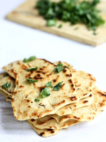 Quick Naan without Yeast | thekitchenpaper.com