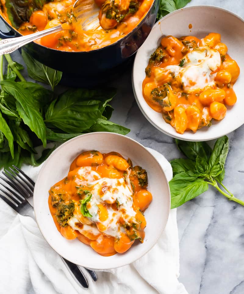 Red Pepper and Tomato Baked Gnocchi | The Kitchen Paper