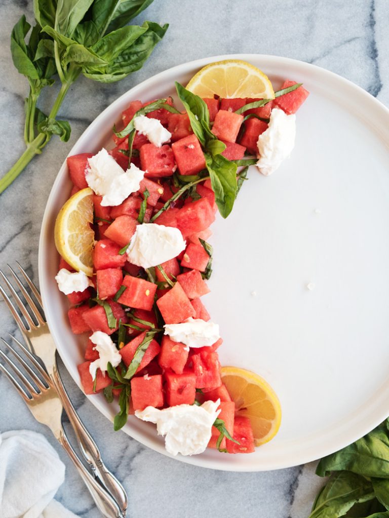 Watermelon Burrata Salad | The Kitchen Paper