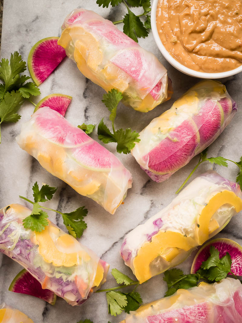 Winter Vegetable Salad Rolls | The Kitchen Paper